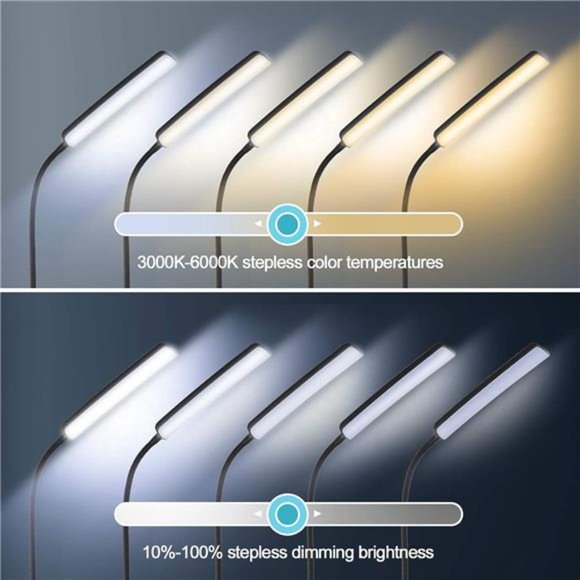 LED Floor Lamp, Bright 15W Floor Lamps for Living Room with 1H Timer Adjustable - Picture 2 of 5